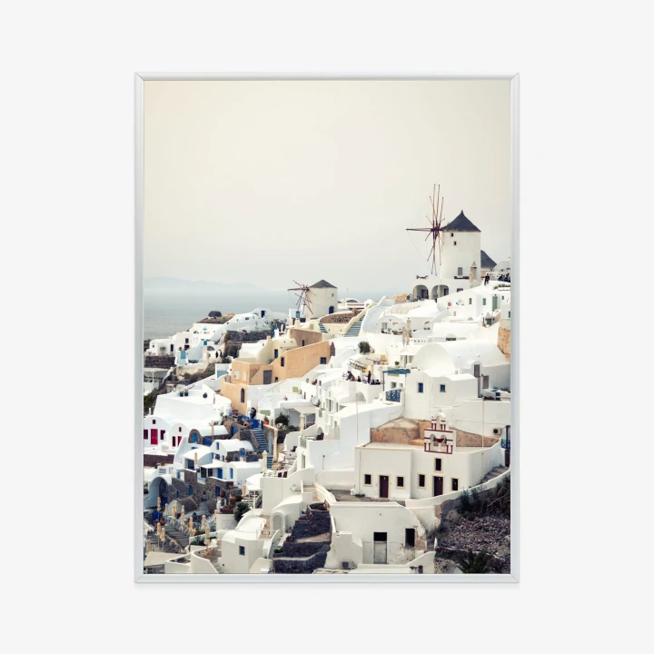 Plakat Widok Na Miasteczko Oia Na Santorini