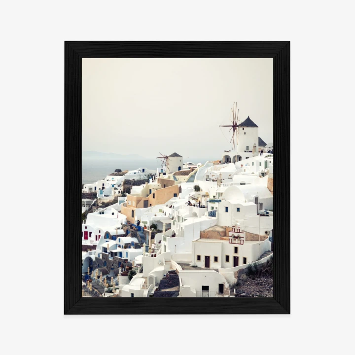 Plakat Widok Na Miasteczko Oia Na Santorini