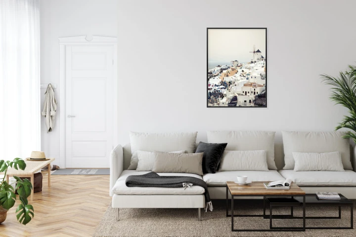 Plakat Widok Na Miasteczko Oia Na Santorini