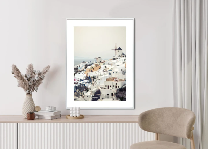 Plakat Widok Na Miasteczko Oia Na Santorini