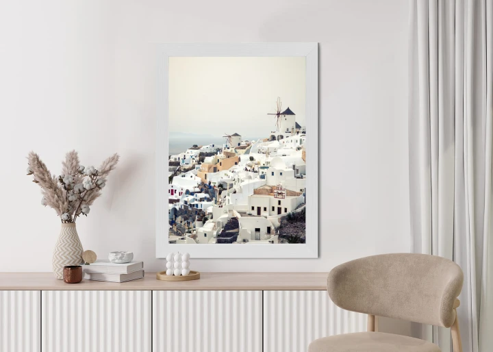 Plakat Widok Na Miasteczko Oia Na Santorini