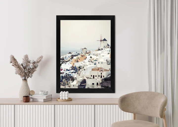 Plakat Widok Na Miasteczko Oia Na Santorini