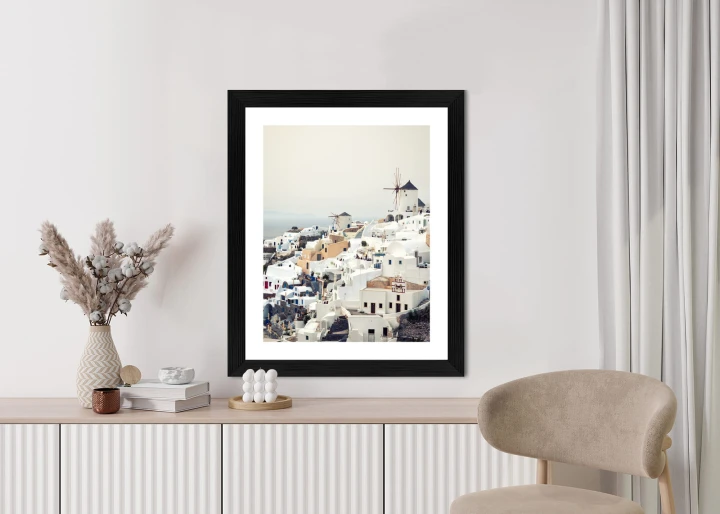 Plakat Widok Na Miasteczko Oia Na Santorini