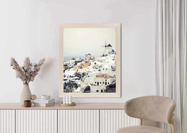 Plakat Widok Na Miasteczko Oia Na Santorini