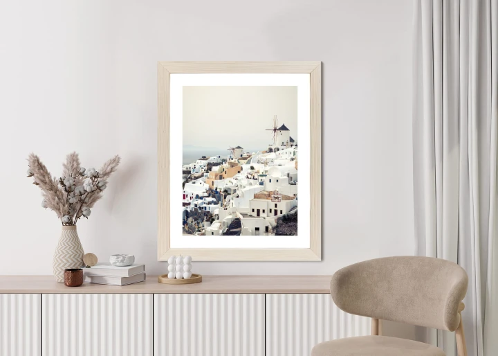 Plakat Widok Na Miasteczko Oia Na Santorini