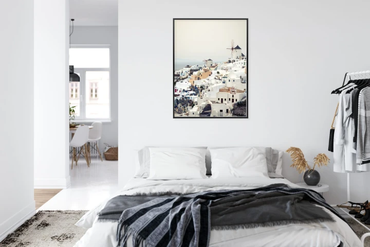 Plakat Widok Na Miasteczko Oia Na Santorini