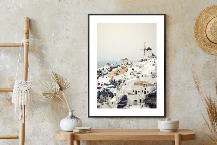 Plakat Widok Na Miasteczko Oia Na Santorini