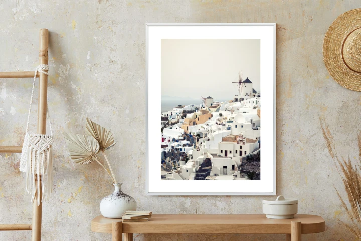 Plakat Widok Na Miasteczko Oia Na Santorini