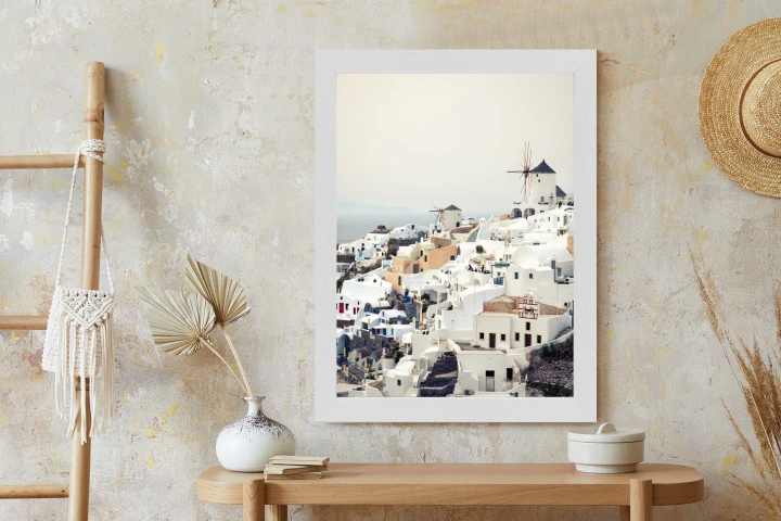 Plakat Widok Na Miasteczko Oia Na Santorini