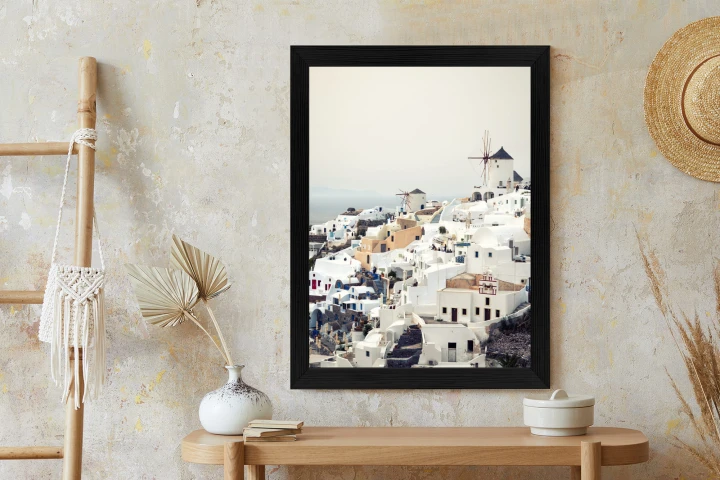 Plakat Widok Na Miasteczko Oia Na Santorini