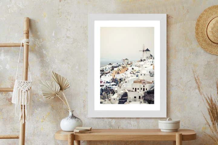 Plakat Widok Na Miasteczko Oia Na Santorini