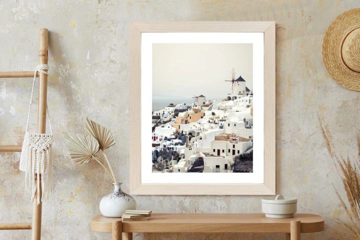 Plakat Widok Na Miasteczko Oia Na Santorini