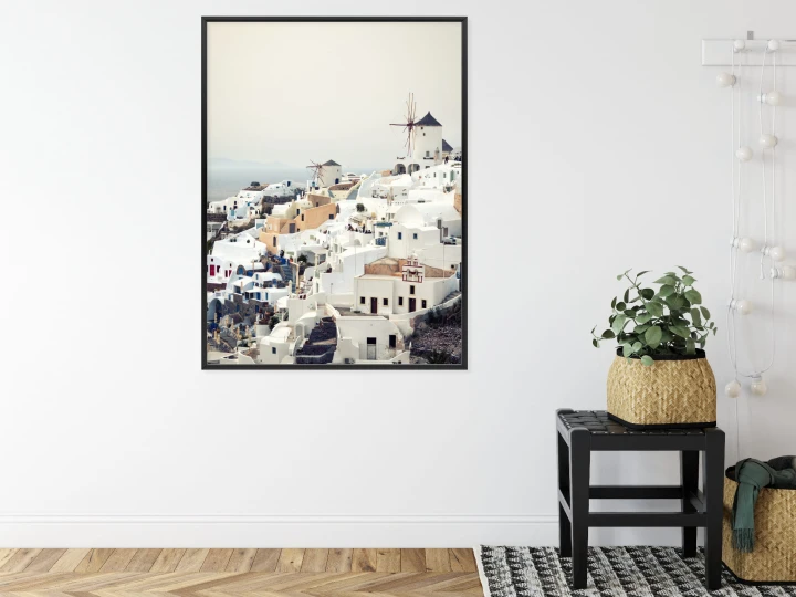 Plakat Widok Na Miasteczko Oia Na Santorini