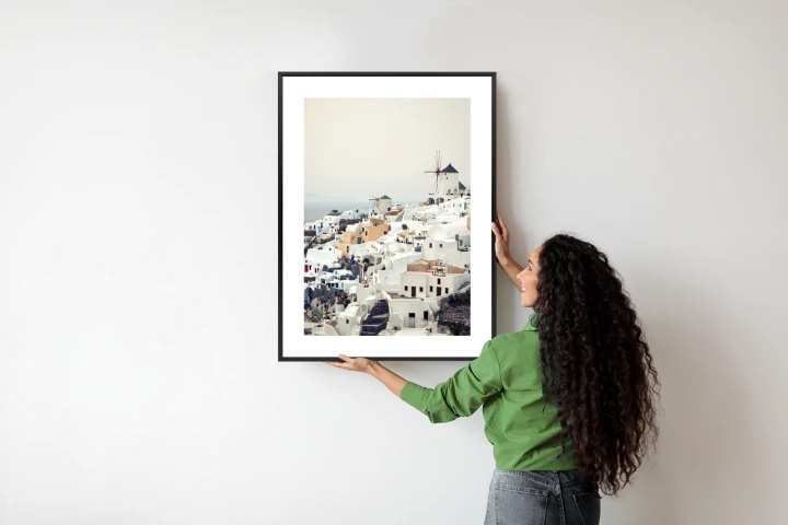 Plakat Widok Na Miasteczko Oia Na Santorini