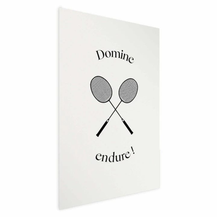 Plakat - Letnie igrzyska - rakiety do badmintona na białym tle