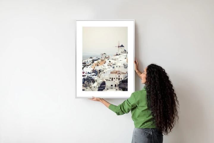 Plakat Widok Na Miasteczko Oia Na Santorini