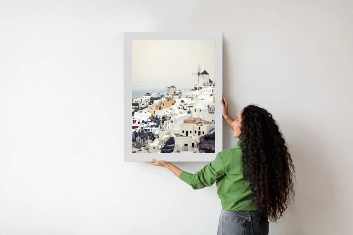 Plakat Widok Na Miasteczko Oia Na Santorini