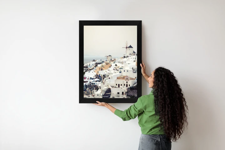 Plakat Widok Na Miasteczko Oia Na Santorini