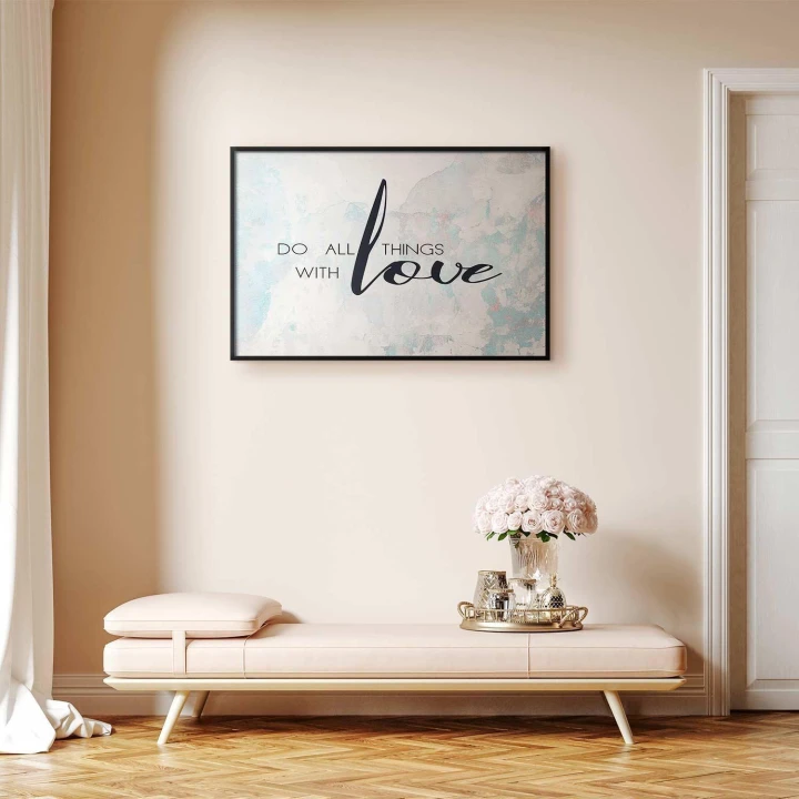 Plakat - Do all things with love