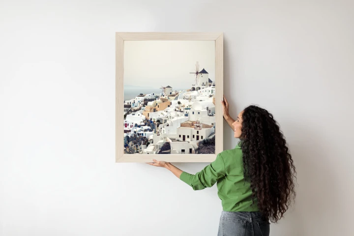 Plakat Widok Na Miasteczko Oia Na Santorini