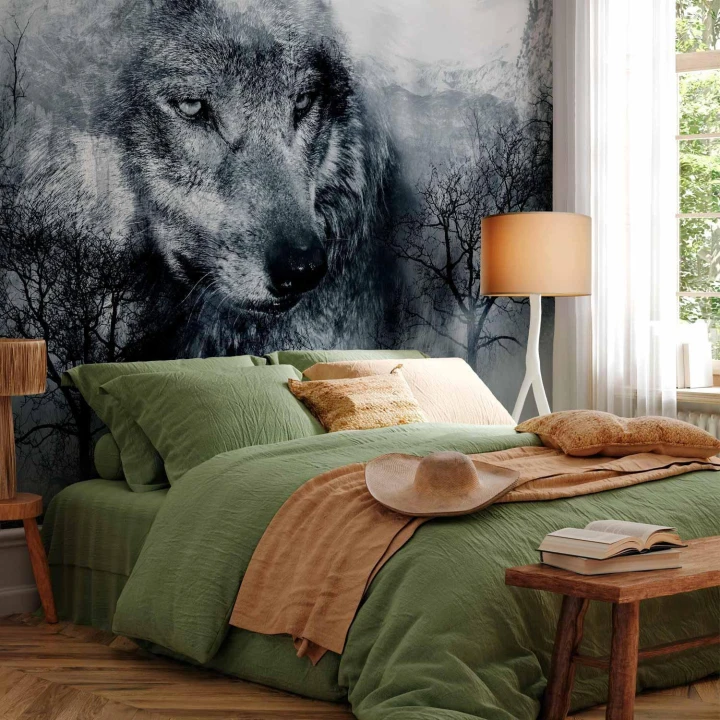 Fototapeta - Drapieżnik z gór (czarno-biały)