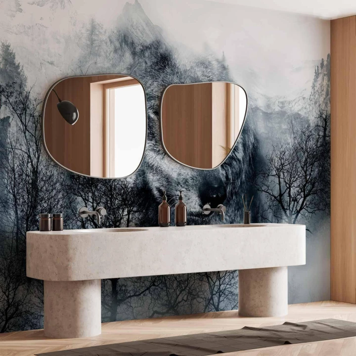 Fototapeta - Drapieżnik z gór (czarno-biały)