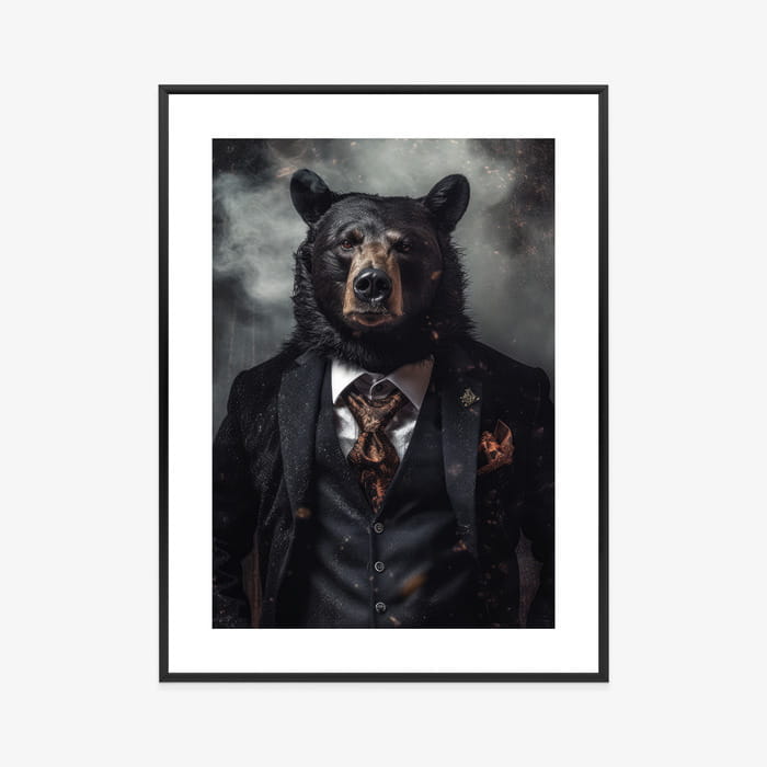 Plakat Portret Niedźwiedzia W Marynarce