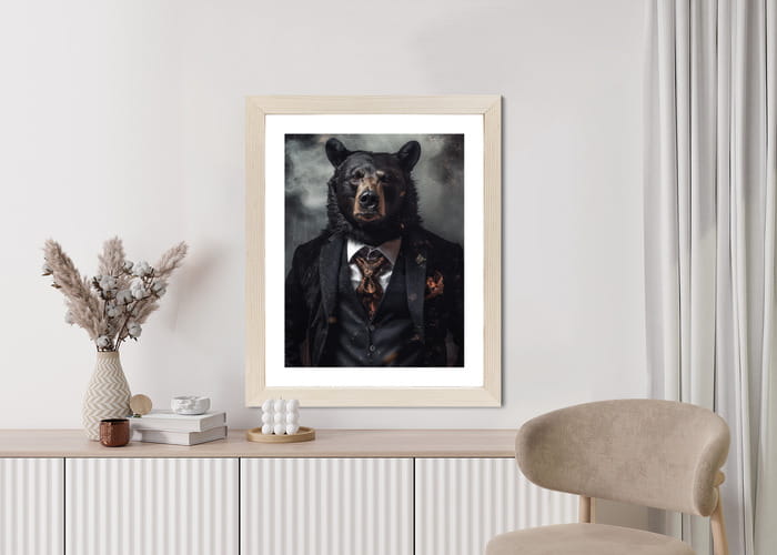 Plakat Portret Niedźwiedzia W Marynarce