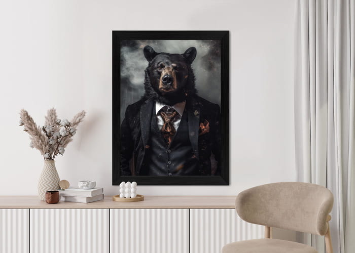Plakat Portret Niedźwiedzia W Marynarce
