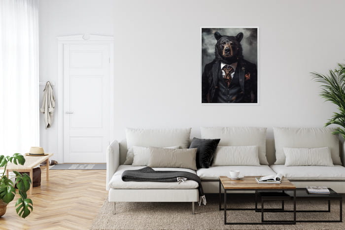 Plakat Portret Niedźwiedzia W Marynarce