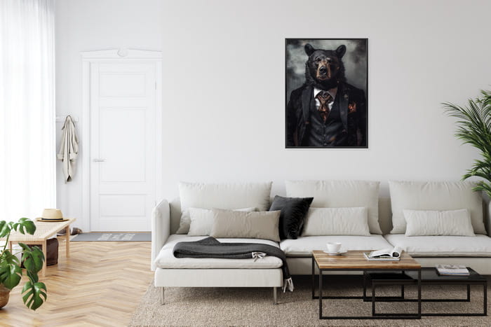 Plakat Portret Niedźwiedzia W Marynarce