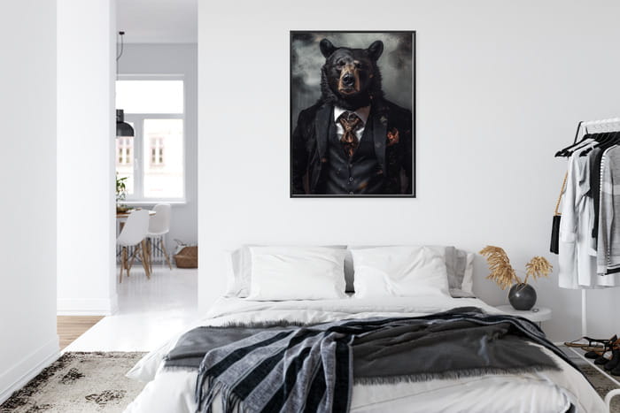 Plakat Portret Niedźwiedzia W Marynarce