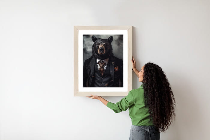 Plakat Portret Niedźwiedzia W Marynarce