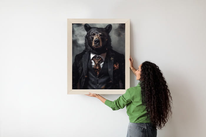 Plakat Portret Niedźwiedzia W Marynarce