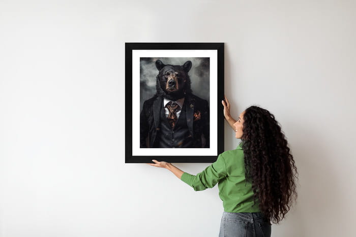 Plakat Portret Niedźwiedzia W Marynarce