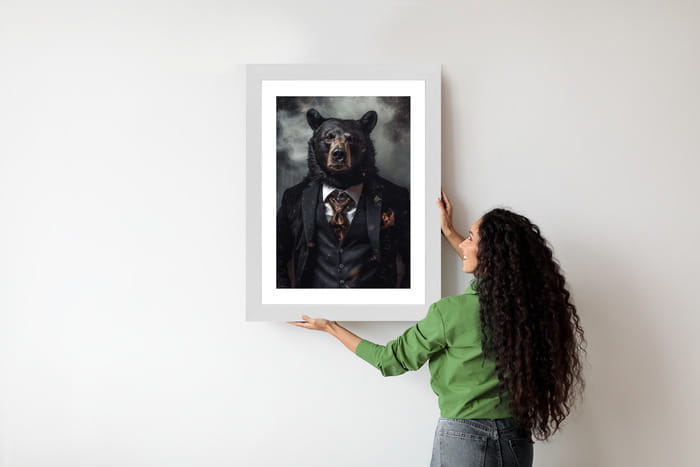 Plakat Portret Niedźwiedzia W Marynarce