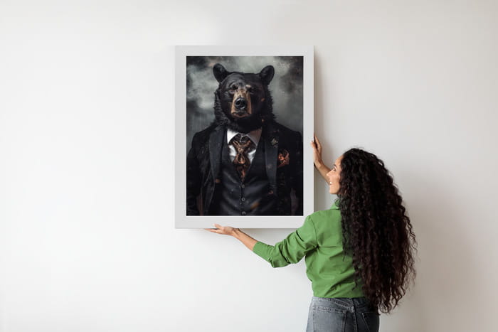 Plakat Portret Niedźwiedzia W Marynarce