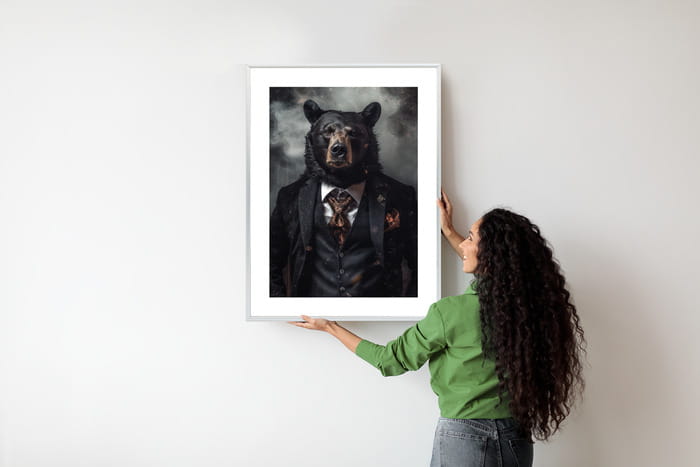 Plakat Portret Niedźwiedzia W Marynarce
