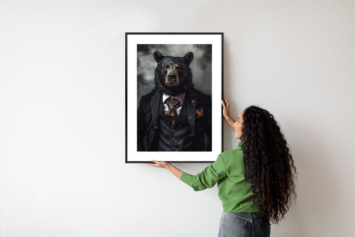 Plakat Portret Niedźwiedzia W Marynarce