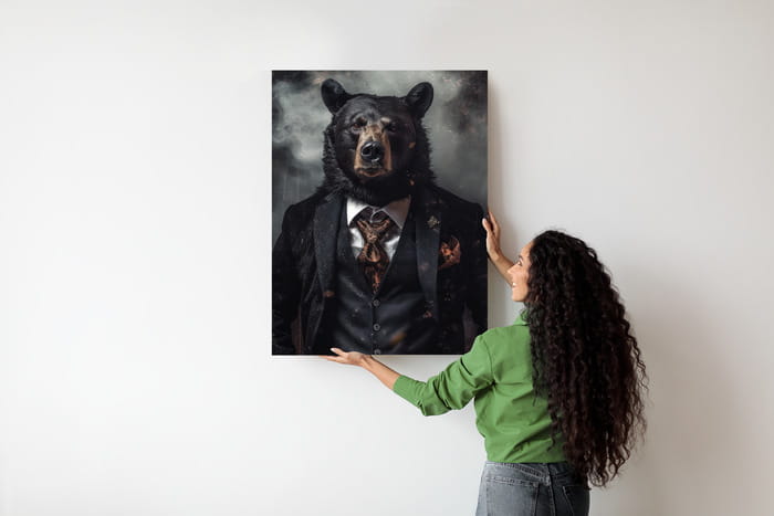Plakat Portret Niedźwiedzia W Marynarce
