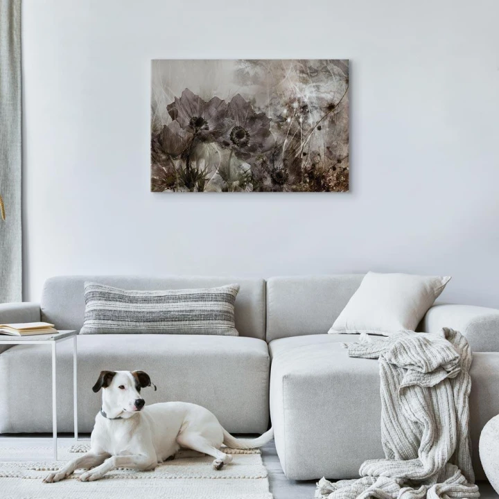 Obraz - Anemony w sepii (1-częściowy) szeroki