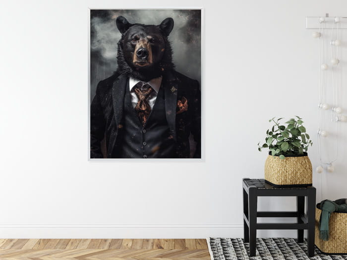 Plakat Portret Niedźwiedzia W Marynarce