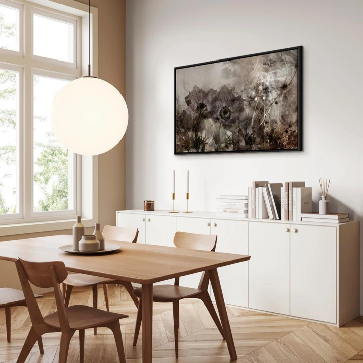 Obraz - Anemony w sepii (1-częściowy) szeroki