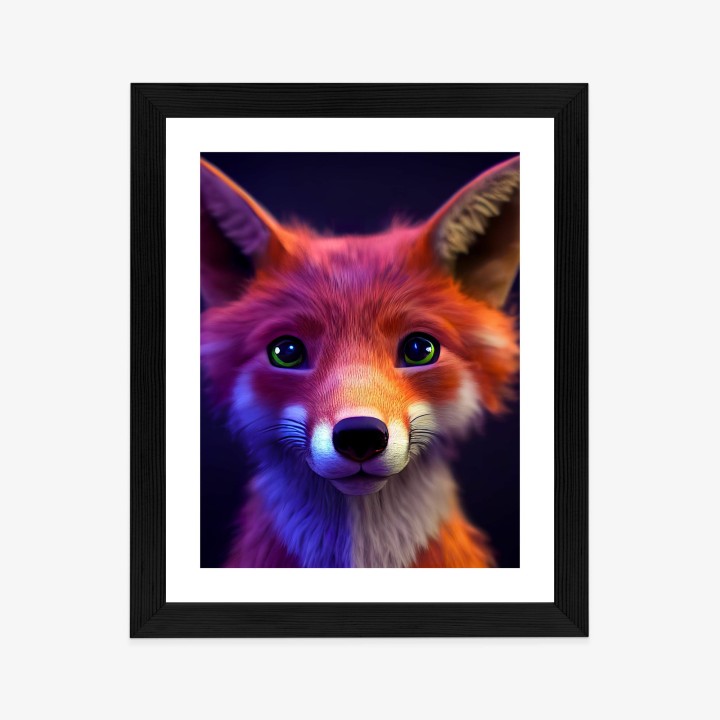 Plakat Animated Of A Cute Fox Cartoon