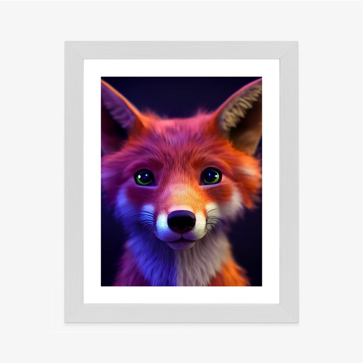 Plakat Animated Of A Cute Fox Cartoon