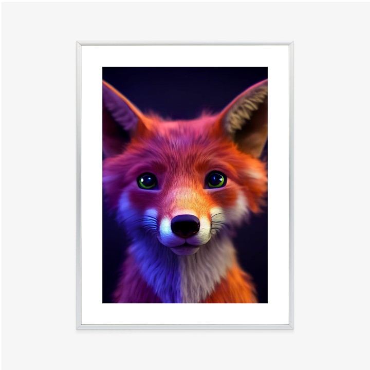 Plakat Animated Of A Cute Fox Cartoon