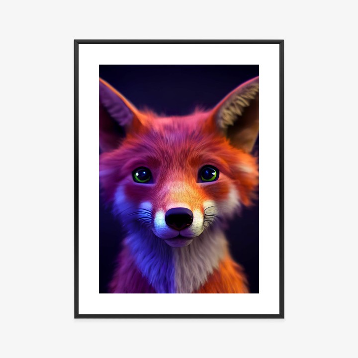 Plakat Animated Of A Cute Fox Cartoon