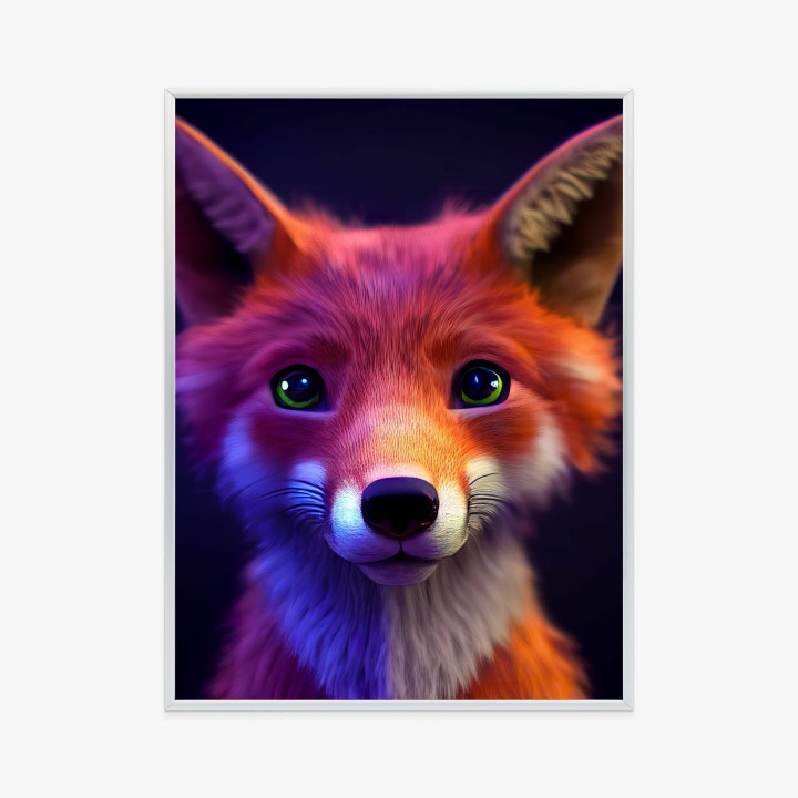 Plakat Animated Of A Cute Fox Cartoon