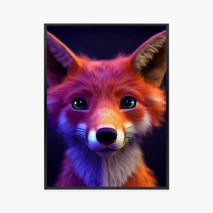 Plakat Animated Of A Cute Fox Cartoon