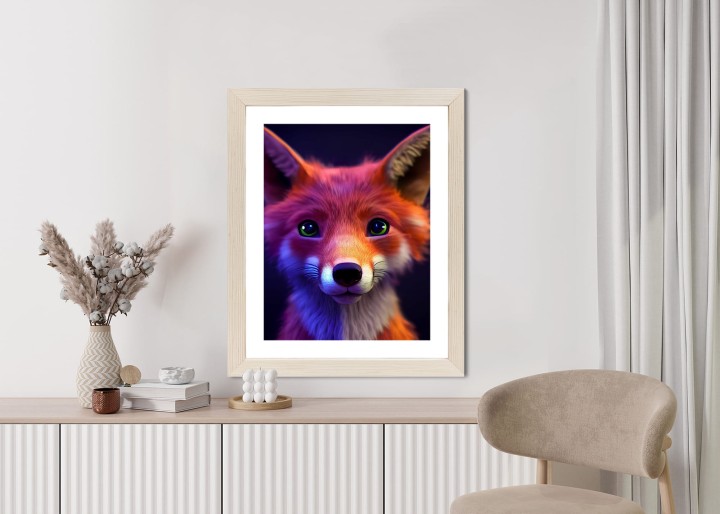 Plakat Animated Of A Cute Fox Cartoon